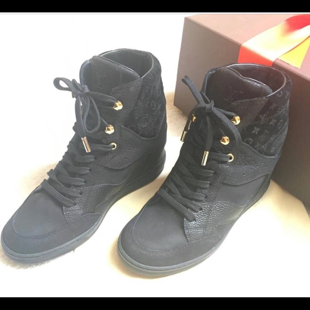 Louis Vuitton Black Sneaker Boots-Hidden Heels